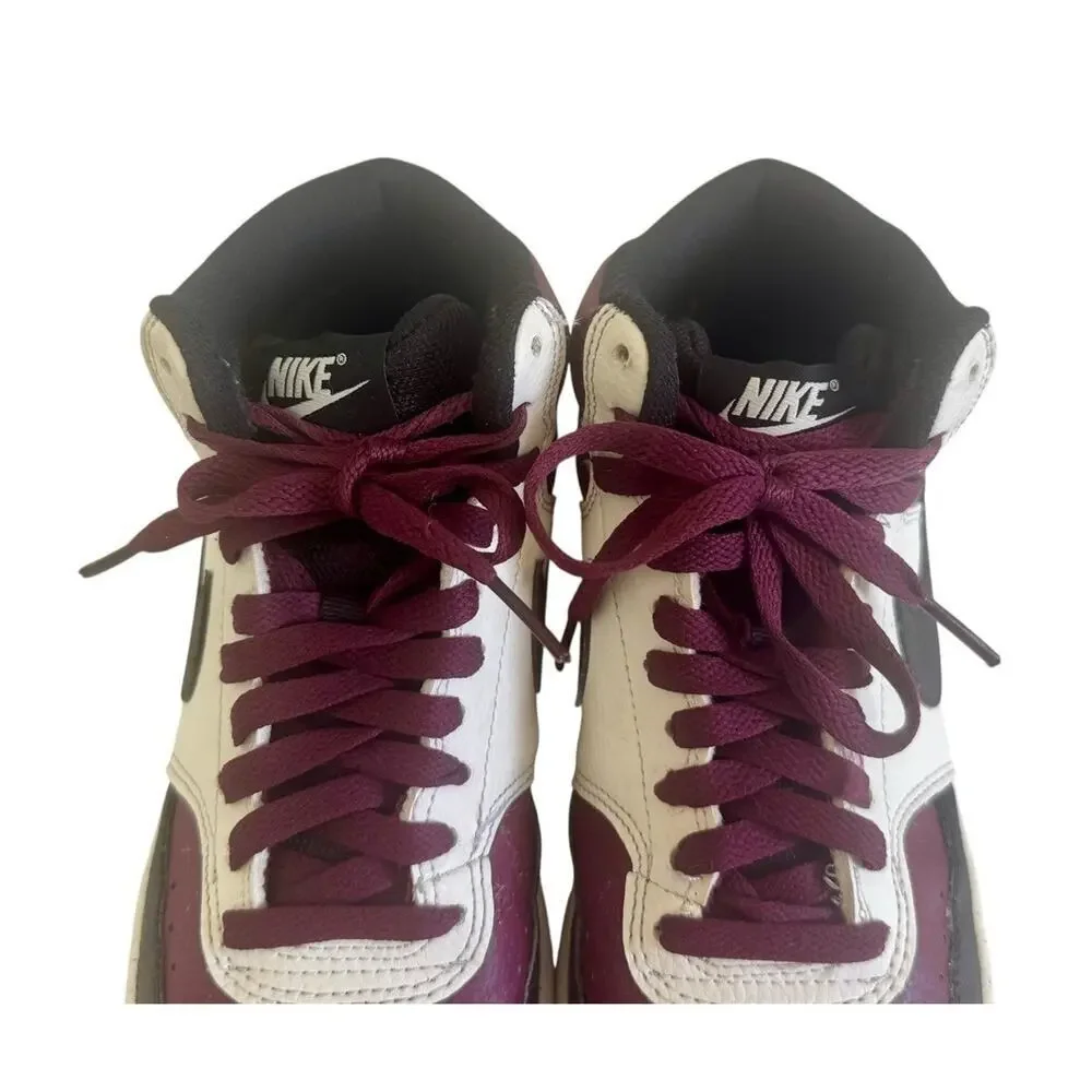 NIKE Court Vision LO NN Shoes Black/University Red White Maroon Men 8 Women 9.5 - Picture 8 of 13
